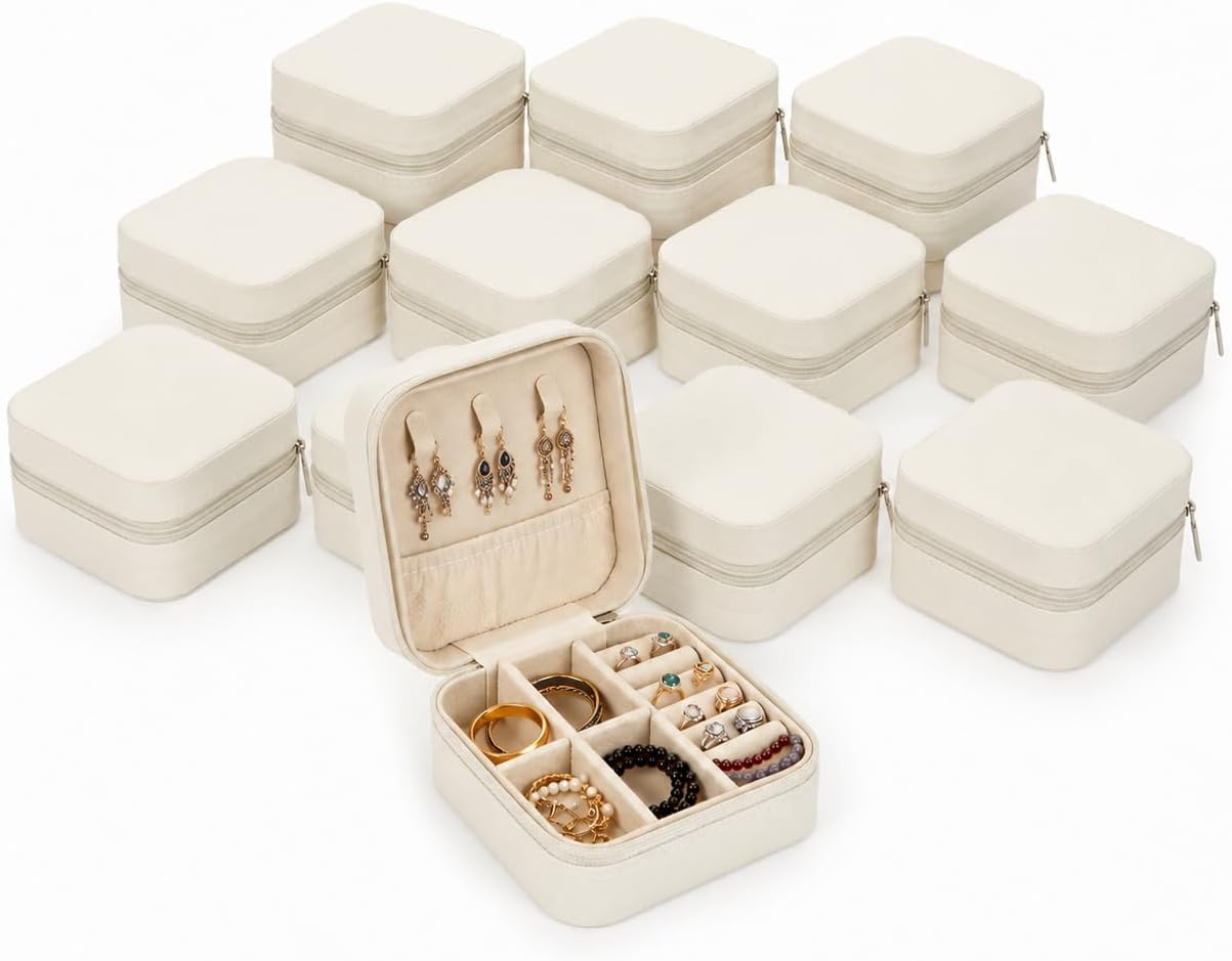 Mini portable jewelry organizer box