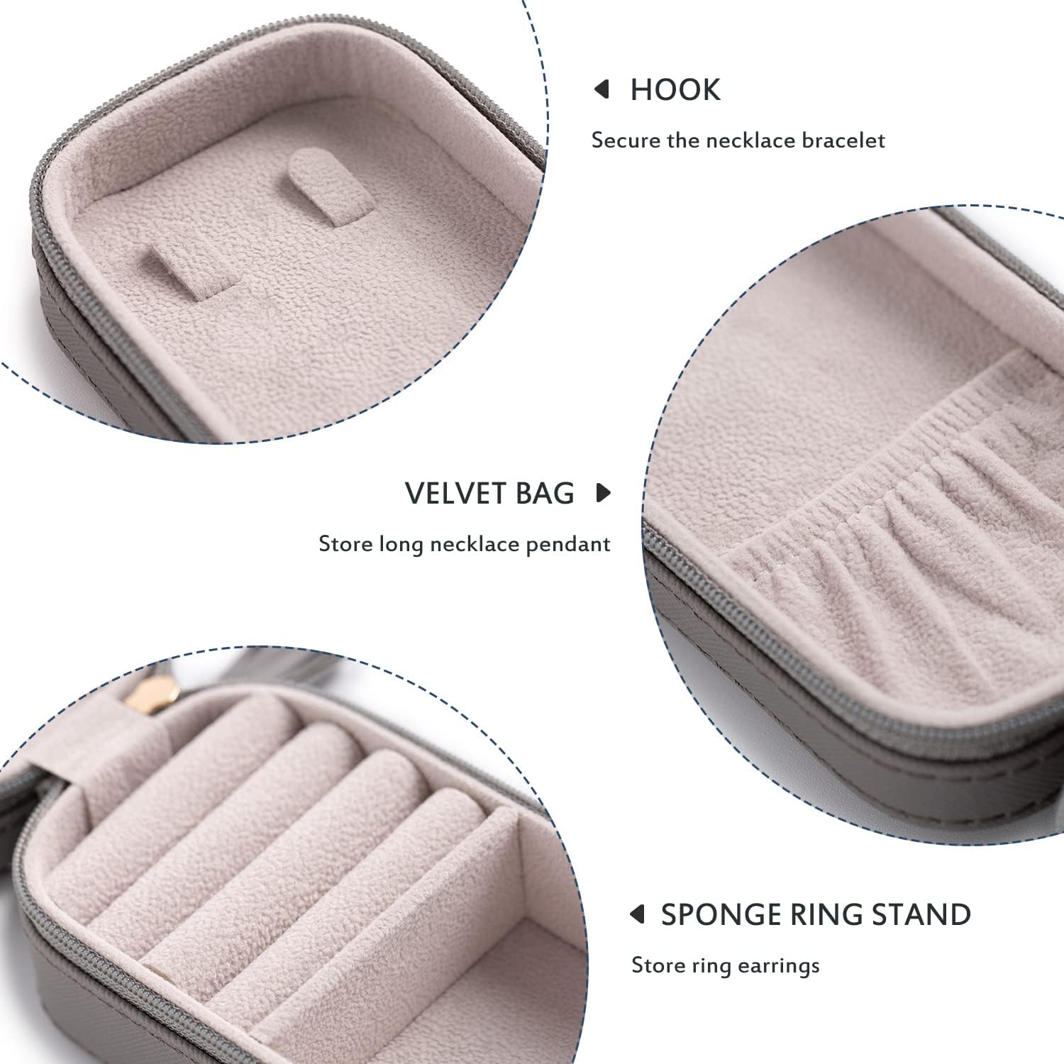 Compact portable travel jewelry box - Image 2
