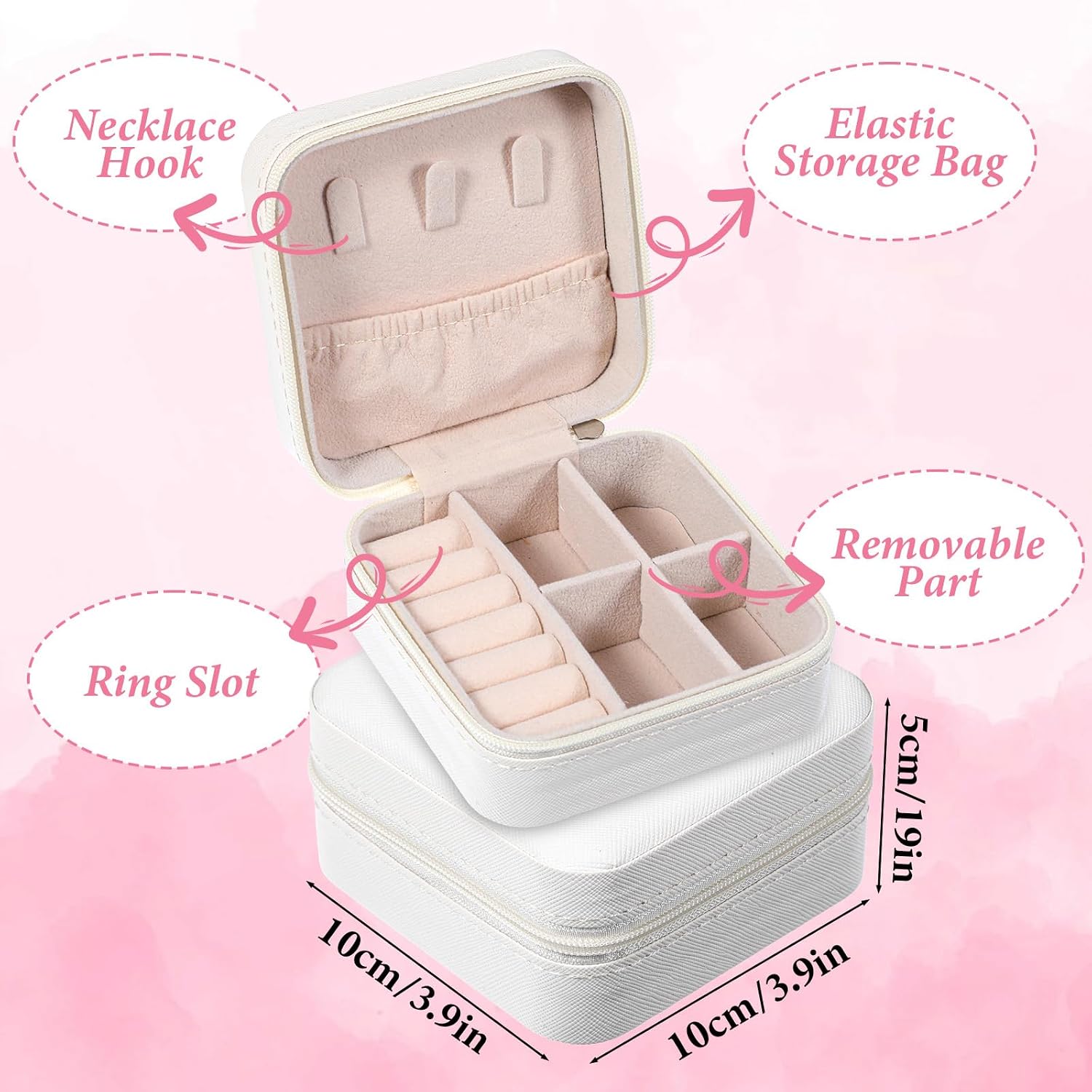 Small travel jewelry organizer box - Image 2