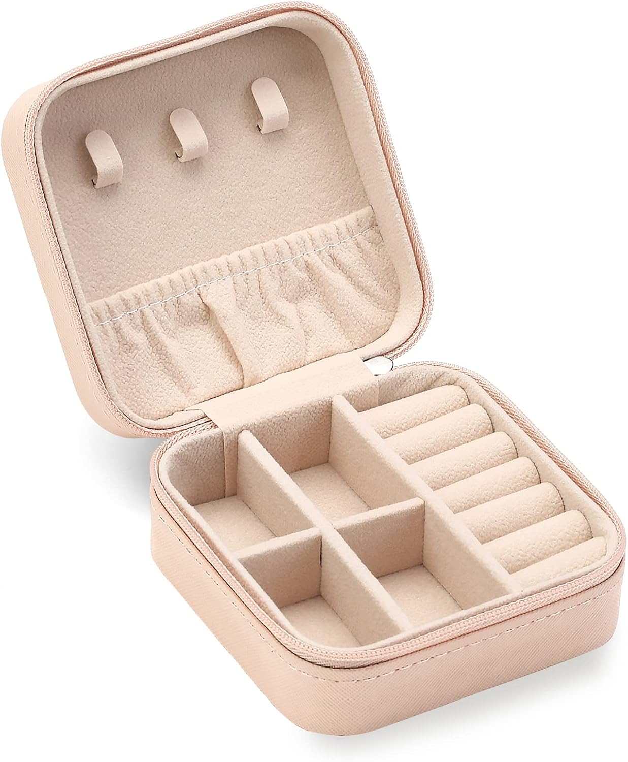Mini portable multi-layer jewelry organizer box