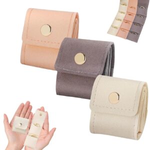 Folding roll-type portable jewelry pouch (three-piece set)