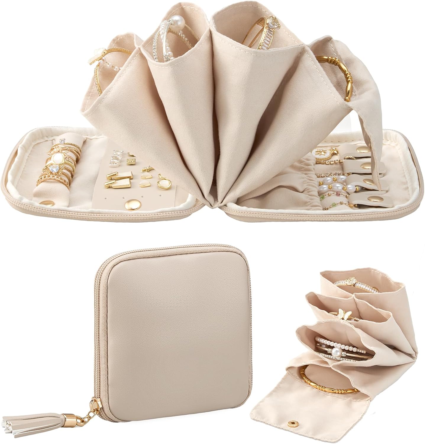 Soft and lightweight travel jewelry bag