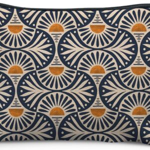 Sunset leaf print decorative makeup bag