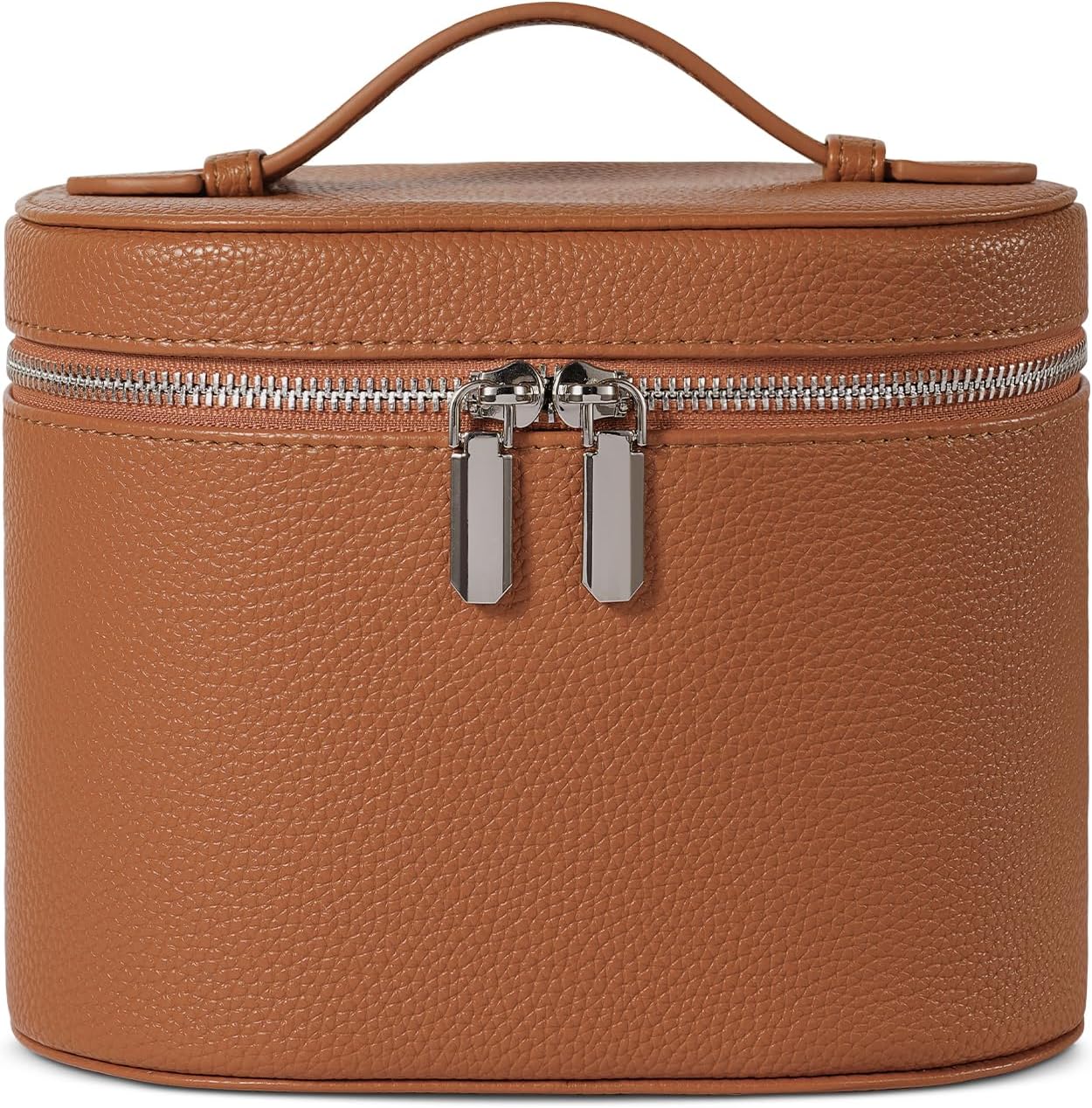 Compartmented portable makeup bag with handles
