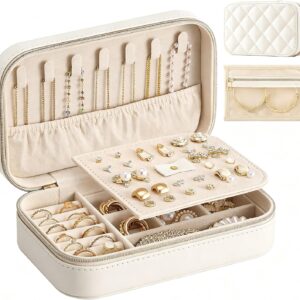 Travel jewelry bag with transparent storage bag